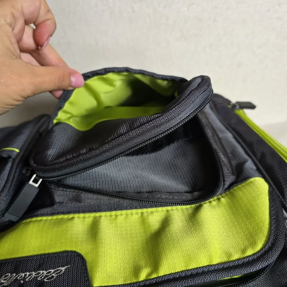 EDDIE BAUER Water Resistant Bag Green Gray & Black Large Diaper Bag